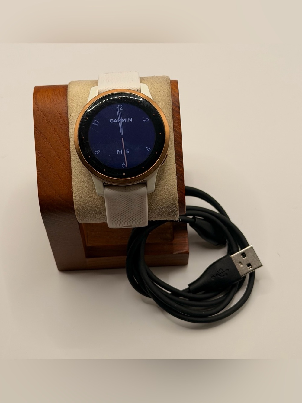 Garmin Vivoactive 4s, Tested, White And Gold, Charger Included